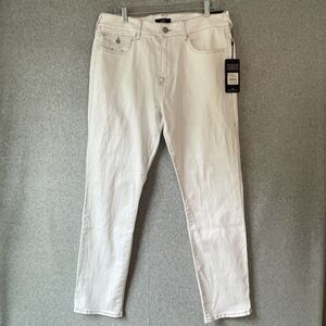 True Religion Geno Relaxed Slim Men's White Jeans 34x32